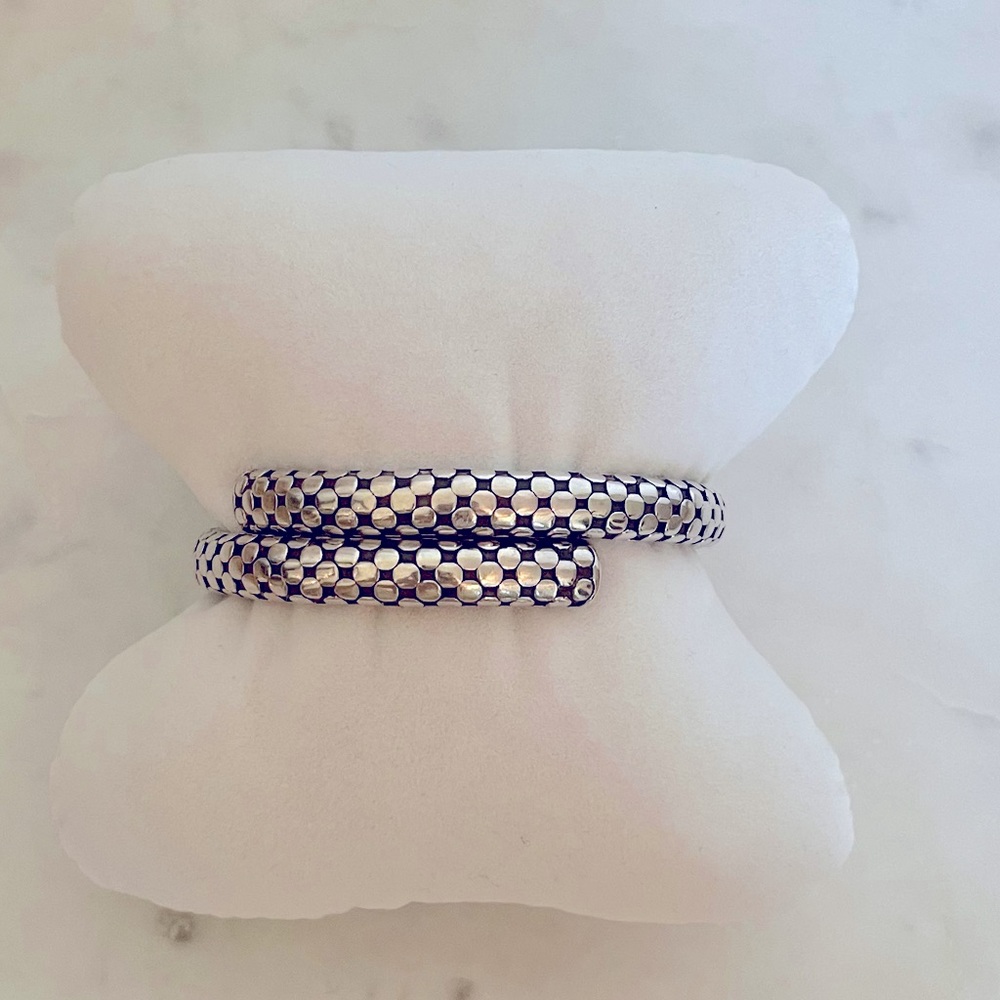 🖤🩶John Hardy Sterling Silver Dot Collection Coil Bracelet